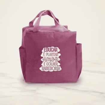 Brinde Presente Dia dos Professores Bolsa Térmica Personalizada 12L Oxford  X18954