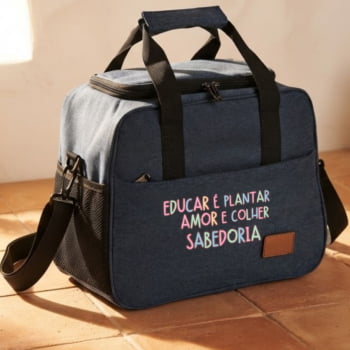 Brinde Presente Dia dos Professores Bolsa Térmica Personalizada Poliéster 20 Litros X18961