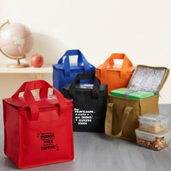 Brinde Presente Dia dos Professores Bolsa Térmica Personalizada TNT 7L X02099