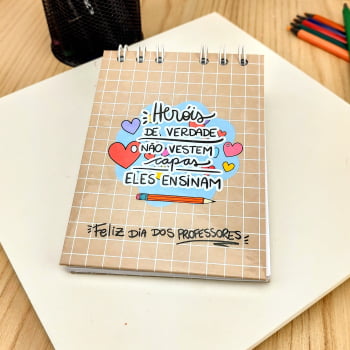 Brinde Presente Dia dos Professores Personalizado Bloco de Anotações