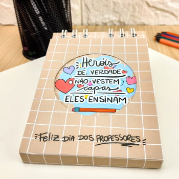 Brinde Presente Dia dos Professores Personalizado Bloco de Anotações