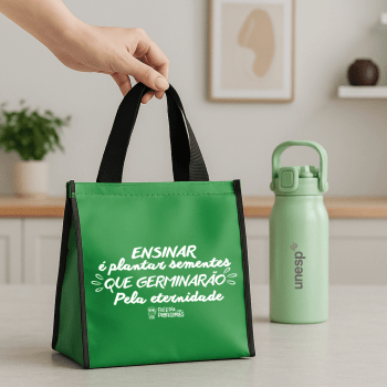 Brinde Presente Dia dos Professores Personalizado Bolsa Personalizada Térmica TNT 6L X02595-PROF