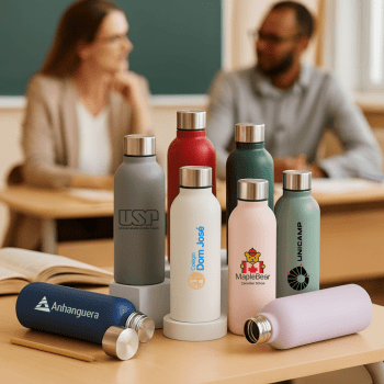 Brinde Presente Dia dos Professores Personalizado Garrafa Squeeze Personalizada 800 ml Aço Inox Fosco