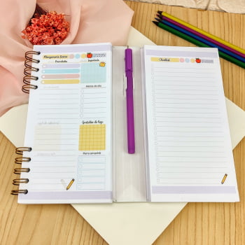 Brinde Presente Dia dos Professores Personalizado Kit Agenda, Bloco de Anotações e Planner 2x1