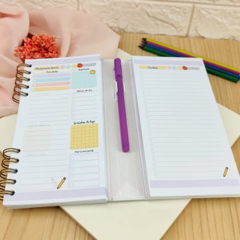 Brinde Presente Dia dos Professores Personalizado Kit Agenda, Bloco de Anotações e Planner 2x1