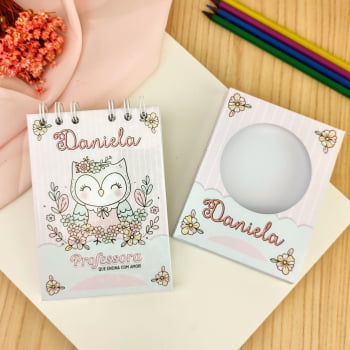 Brinde Presente Dia dos Professores Personalizado Kit Agenda e Bloco de Anotações