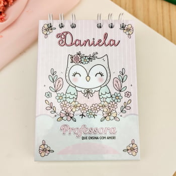 Brinde Presente Dia dos Professores Personalizado Kit Agenda e Bloco de Anotações