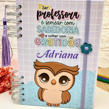 Brinde Presente Dia dos Professores Personalizado Kit Agenda e Bloco de Anotações