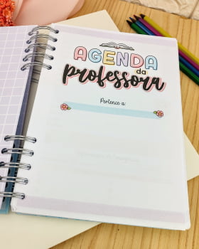Brinde Presente Dia dos Professores Personalizado Kit Agenda e Bloco de Anotações