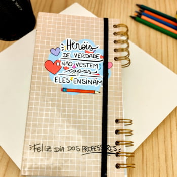 Brinde Presente Dia dos Professores Personalizado Planner 2x1