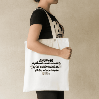 Brinde Presente Dia dos Professores Personalizado Sacola Personalizada Algodão X13803N-PROF