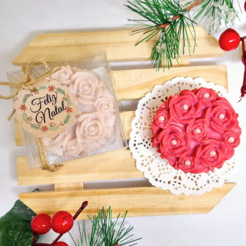 Lembrancinha de Natal Sabonete Rosa Provence Natal 2021