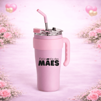 Brinde Dia Das Mães Personalizado Caneca Térmica Inox 800 ML X18970-MAE Brinde Personalizado