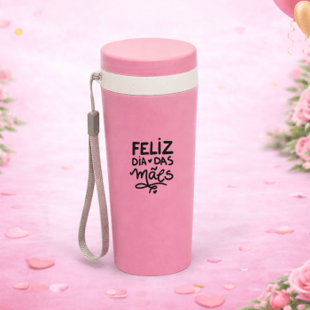Brinde Dia Das Mães Personalizado Copo Sustentável Fibra de Bambu 350 ML X03006A-MAE Brindes Personalizados