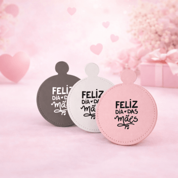 Brinde Dia Das Mães Personalizado Espelho Aço Inox X06060-MAE Brindes Personalizados