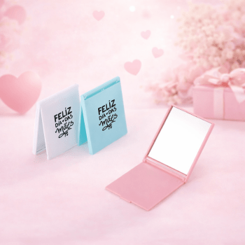 Brinde Dia Das Mães Personalizado Espelho Plástico Quadrado X06036-MAE Brinde Personalizado