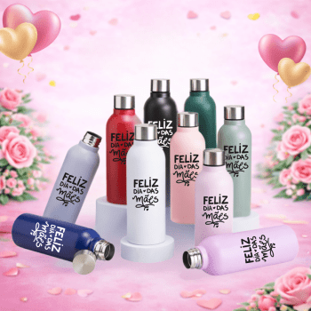 Brinde Dia Das Mães Personalizado Garrafa Inox 800ML X18726I-MAE Brinde Personalizado