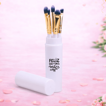 Brinde Dia Das Mães Personalizado Kit Pincel Alumínio 5 Peças X18878-MAE Brindes Personalizados