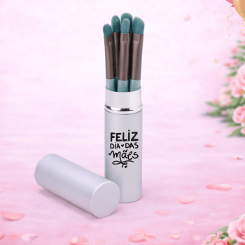 Brinde Dia Das Mães Personalizado Kit Pincel Alumínio 5 Peças X18879-MAE Brinde Personalizado