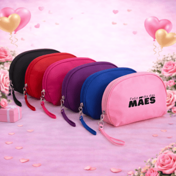 Brinde Dia Das Mães Personalizado Necessaire Nylon Impermeável X18533-MAE Brindes Personalizados