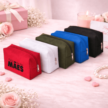 Brinde Dia Das Mães Personalizado Necessaire Nylon X14612-MAE Brinde Personalizado