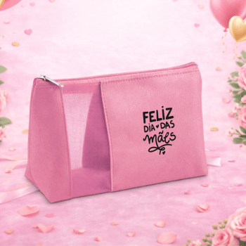 Brinde Dia Das Mães Personalizado Necessaire Viagem Maquiagem Microfibra MSP92717-MAE Brindes Personalizados