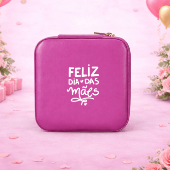 Brinde Dia Das Mães Personalizado Porta Joias Com Espelho e Divisórias X08142-MAE Brinde Personalizado