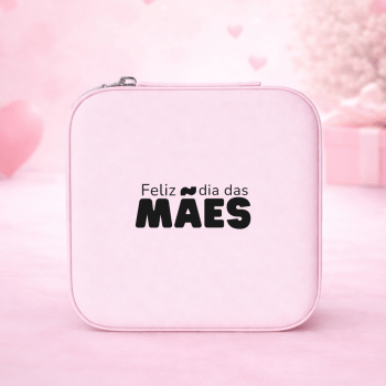 Brinde Dia Das Mães Personalizado Porta Joias Couro Sintético Revestimento Aveludado X01618-MAE Brindes Personalizados