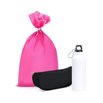 Kit Dia das Mães Personalizado Garrafa e Necessaire SMKT-90415-MAE Brindes Personalizados