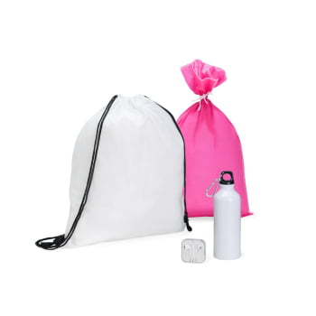 Kit Dia das Mães Personalizado Mochila, Squeeze e Fone SMKT-90412-MAE Brinde Personalizado 