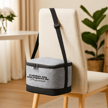 Brinde Natal Final de Ano Personalizada Bolsa Térmica Feltro 6L X07085