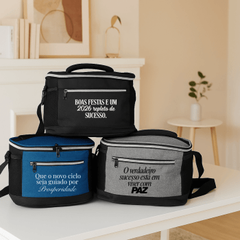 Brinde Natal Final de Ano Personalizada Bolsa Térmica Nylon 10L X04357