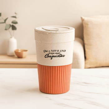 Brinde Natal Final de Ano Personalizada Copo Sustentável Fibra de Bambu 350 ML ASICO022 Brinde Natal Final de Ano Personalizada Copo Sustentável Fibra de Bambu 350 ML ASICO022