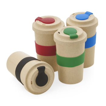 Brinde Natal Final de Ano Personalizada Copo Sustentável Fibra de Bambu 450 ML ASICO020