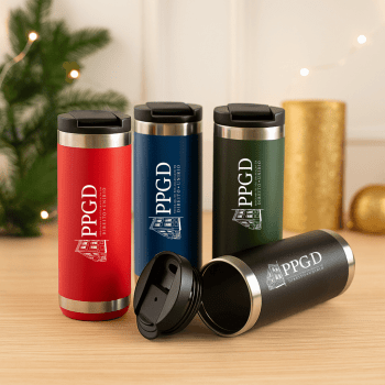 Brinde Natal Final de Ano Personalizada Copo Térmico em Aço Inox 550 ml com Tampa X04071