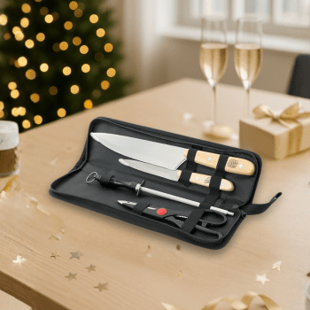 Brinde Natal Final de Ano Personalizado Kit Churrasco 4 Peças Com Estojo de Nylon X01035