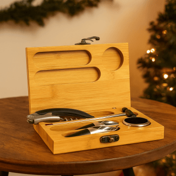 Brinde Natal Final de Ano Personalizado Kit Vinho 6 Peças SMPV-00843