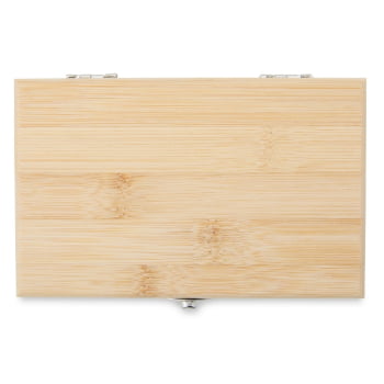 Brinde Natal Final de Ano Personalizado Kit Vinho Bambu 3 Peças X08169