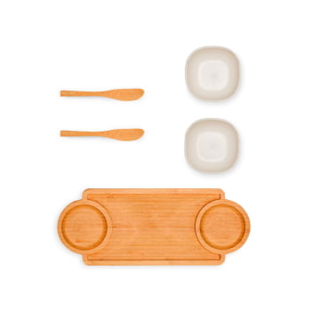 Kit Churrasco Personalizado Bambu e Fibra de Bambu SMPD-00603 Brindes Personalizados